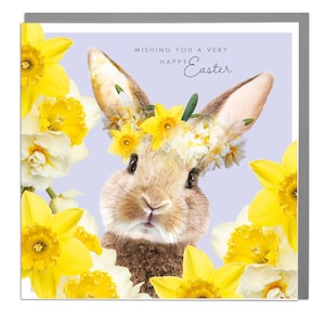 Joyeuses Pâques - Carte de Pâques avec un lapin par Lola Design