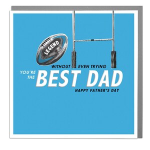 Papa Rugby Joyeuse fête des pères Carte par Lola Design