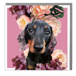 Sausage Dog Blank Kunst Karte von Lola Design