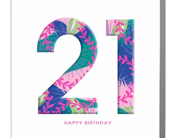 Carte Joyeux anniversaire 21