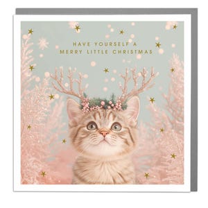 Kitten - Merry Little Christmas Card van Lola Design