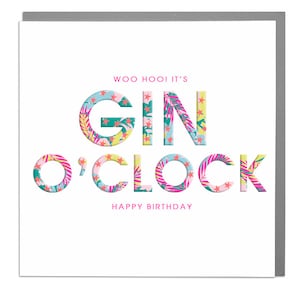 Gin O'Clock Verjaardagskaart