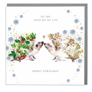Riccio Amore della mia vita Buon Natale Biglietto di auguri per le vacanze