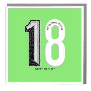 Biglietto d'auguri di buon 18° compleanno