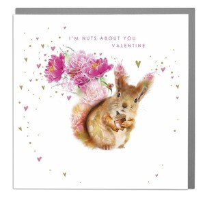 Carte de Saint Valentin Écureuils, je suis fou de toi