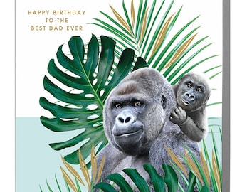 Gorilla Dad Birthday Card