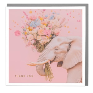 Olifant met bloemen - bedankkaart van Lola Design