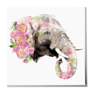 Elefant Blanko-Grußkarte