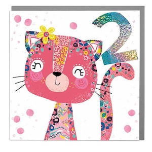 Carte d’anniversaire Cat Age 2