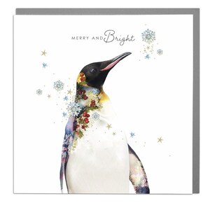 Carte de vœux King Pengiun Happy Christmas Holiday