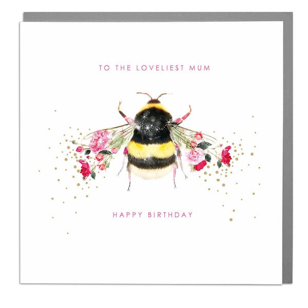 Mum Birthday Card, Birthday Card For Mothers who love bees