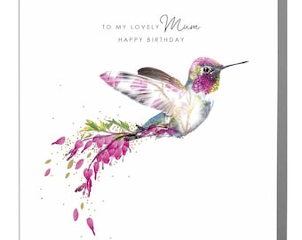 Happy Birthday Mum Card – Floral Mum Birthday Card, Special Mum Card, Pretty Flower Card for Mum, Sentimental Birthday Card UK