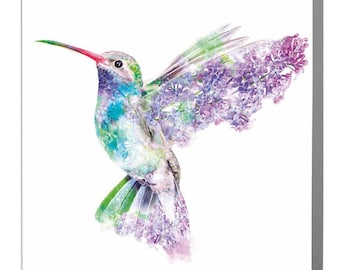Hummingbird Blank art greeting card -  Birthday card, Art Greeting Cards