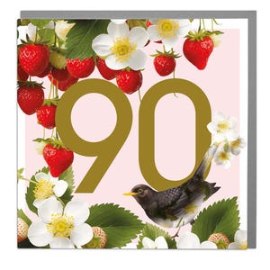 90 ans - Carte de voeux Black Bird par Lola Design