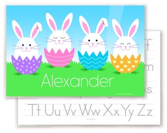 Little  Easter Bunnies Personalized Placemat for Kids, Easter Gift for Kids, Easter Table Mat