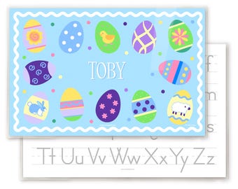 Easter Eggs Personalized Placemat for Kids, Easter Gift for Kids, Child Easter Place mat