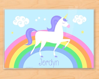 Unicorn placemat---Kids-Personalized-Placemat-for-Christmas Christmas gifts