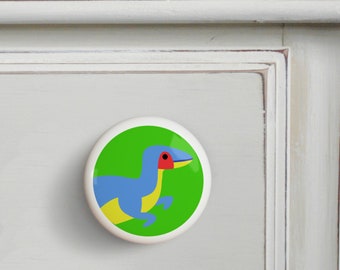 Allosaurus Dinosaur Ceramic Drawer Knob - Kids Room Decor (Set of 2)