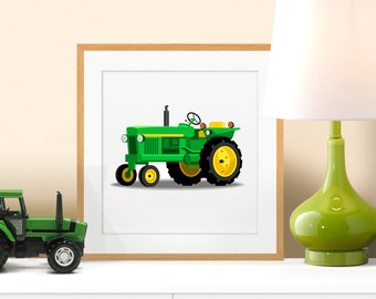 Tractor Nursery Art: Farm Vehicle Print for Kids (Digital Download)