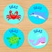 Kids Ocean Waterproof Name Labels, Personalized Labels, Dolphin Labels ...