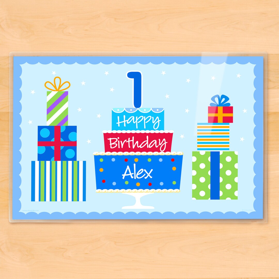 Personalized Birthday Placemat Kids Placemat First Birthday Etsy