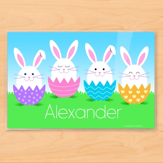 Little  Easter Bunnies Personalized Placemat for Kids, Easter Gift for Kids, Easter Table Mat