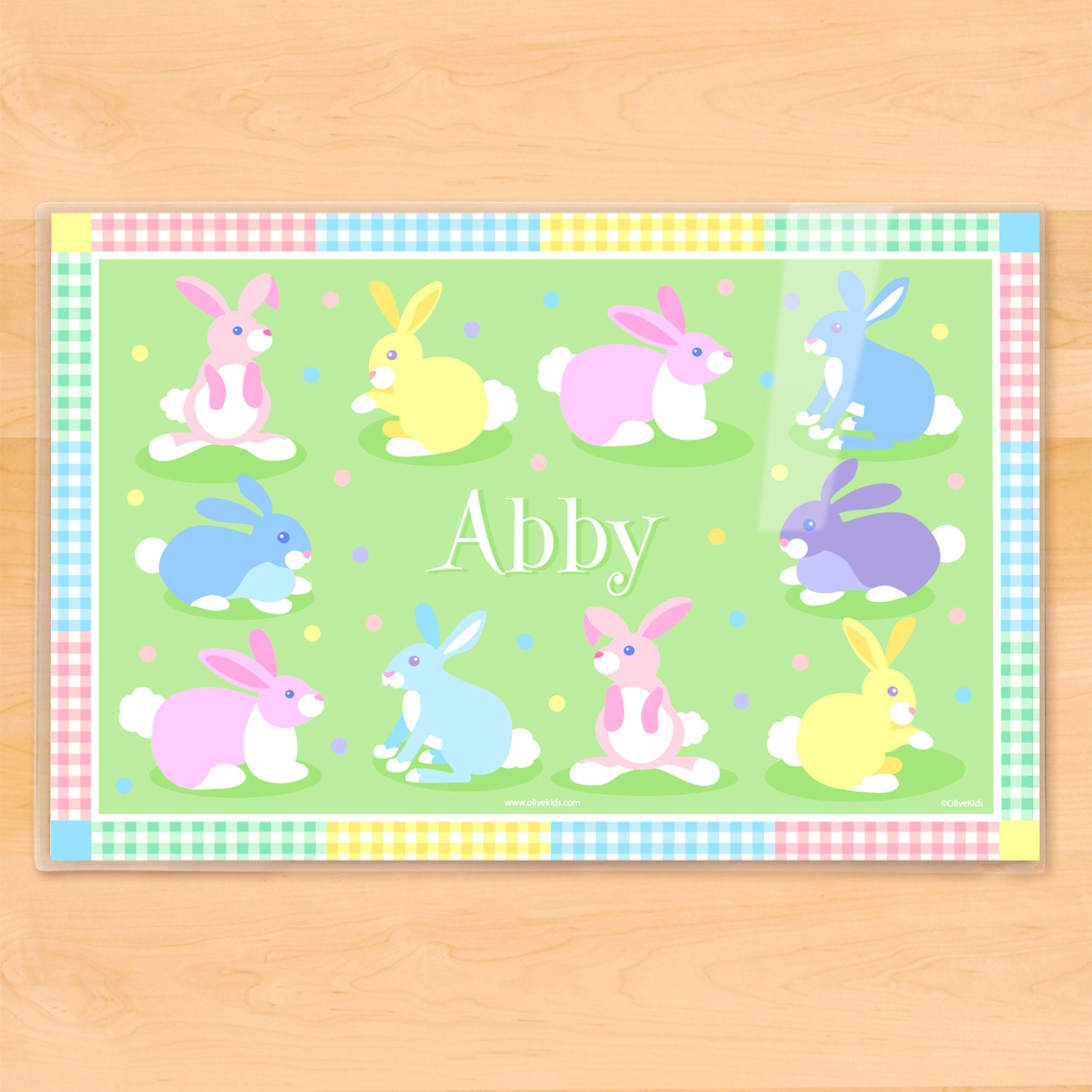 Easter Bunny Placemat Personalized Placemat Custom Easter Etsy