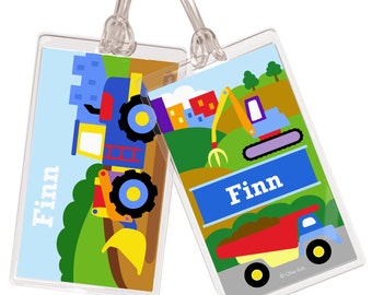 Kid's Personalized Race Car Name Tag Set | Etsy