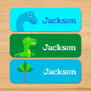 Dinosaur Waterproof Name Labels, Dinosaur Custom Stickers, Kids Peronalized Labels, T-Rex Baby Bottle Labels, School Labels, Dishwasher Safe
