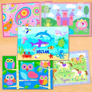 Olive Kids Personalized Placemat Set of 5 For Girls