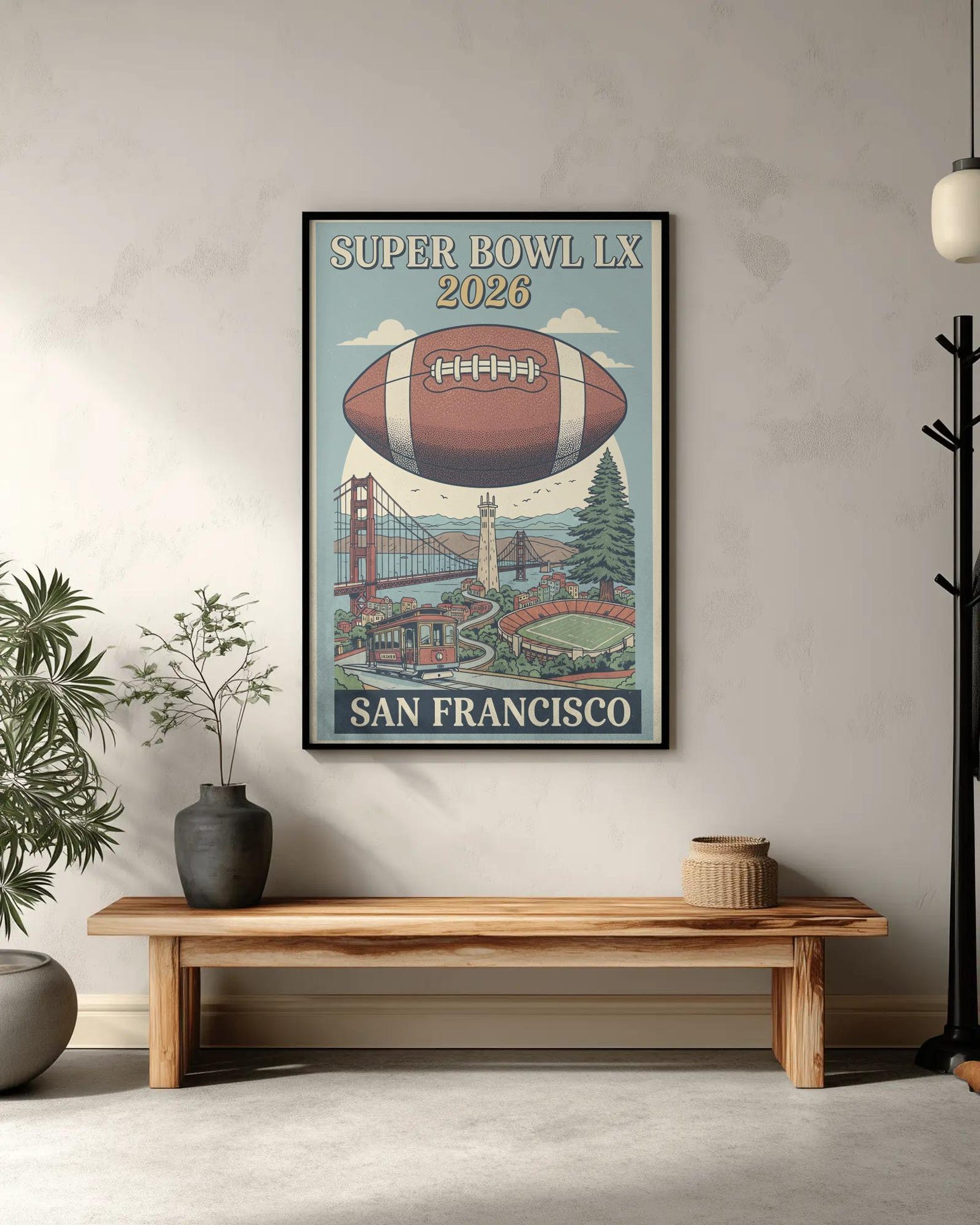 Super Bowl LX Poster · 2026 Football Wall Art · Digital Download Print ...