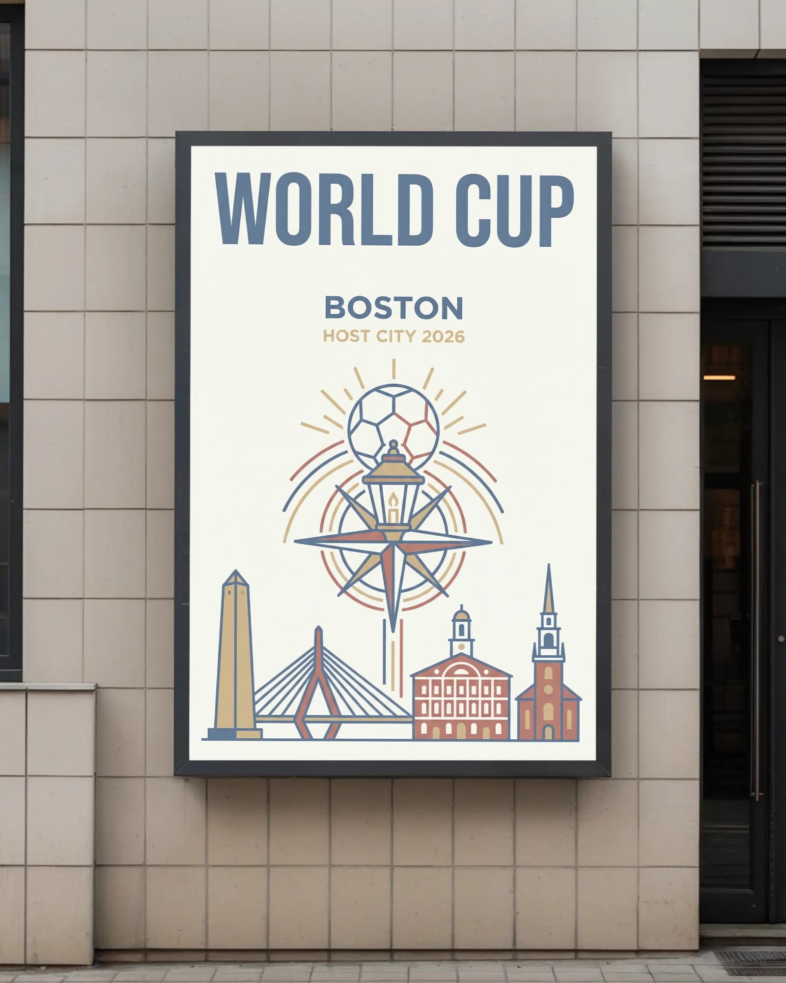 Discover World Cup 2026 Boston Host City Poster  Gillette Stadium