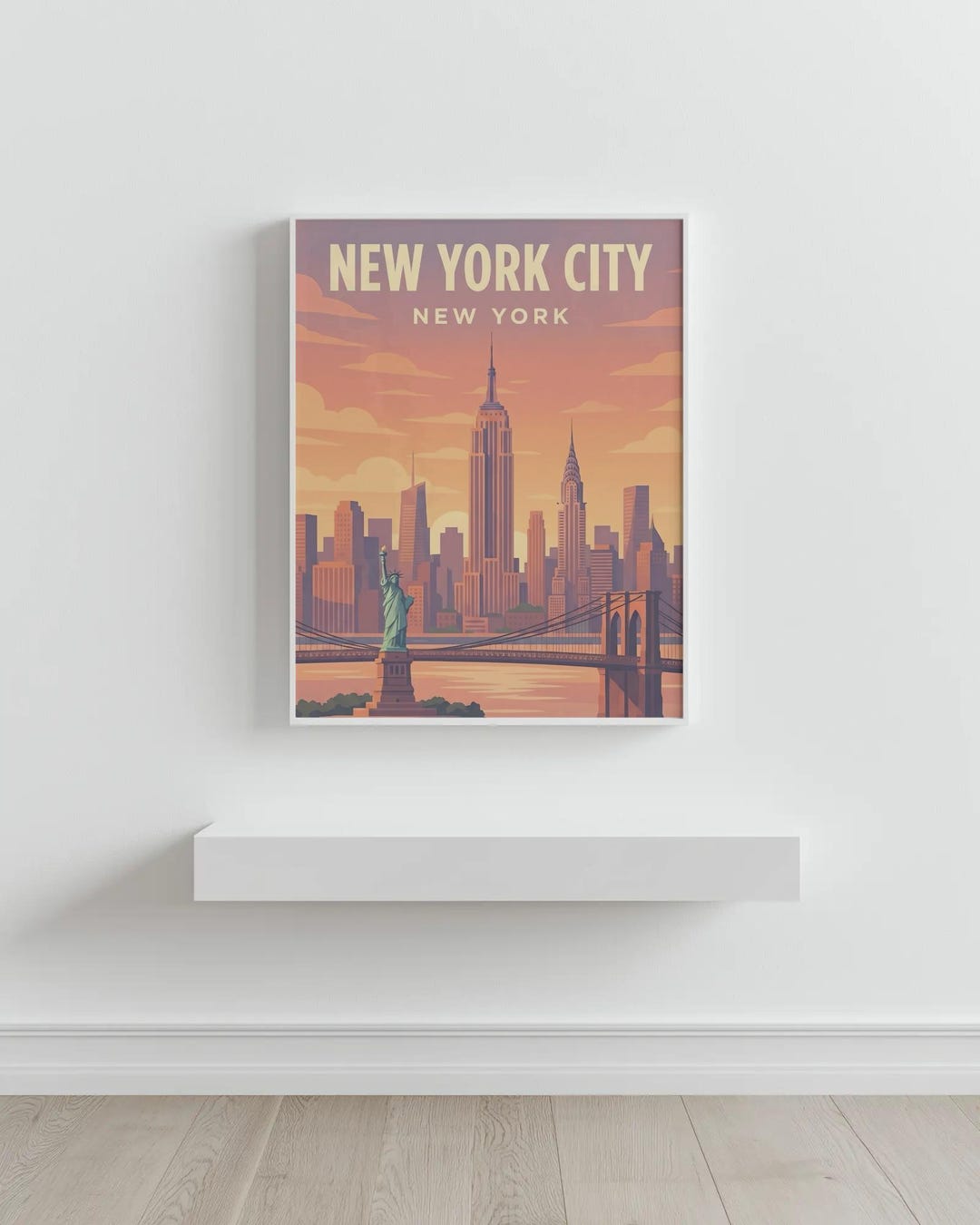 New York City Art Print • NYC Skyline Poster • NY Travel Wall Art ...