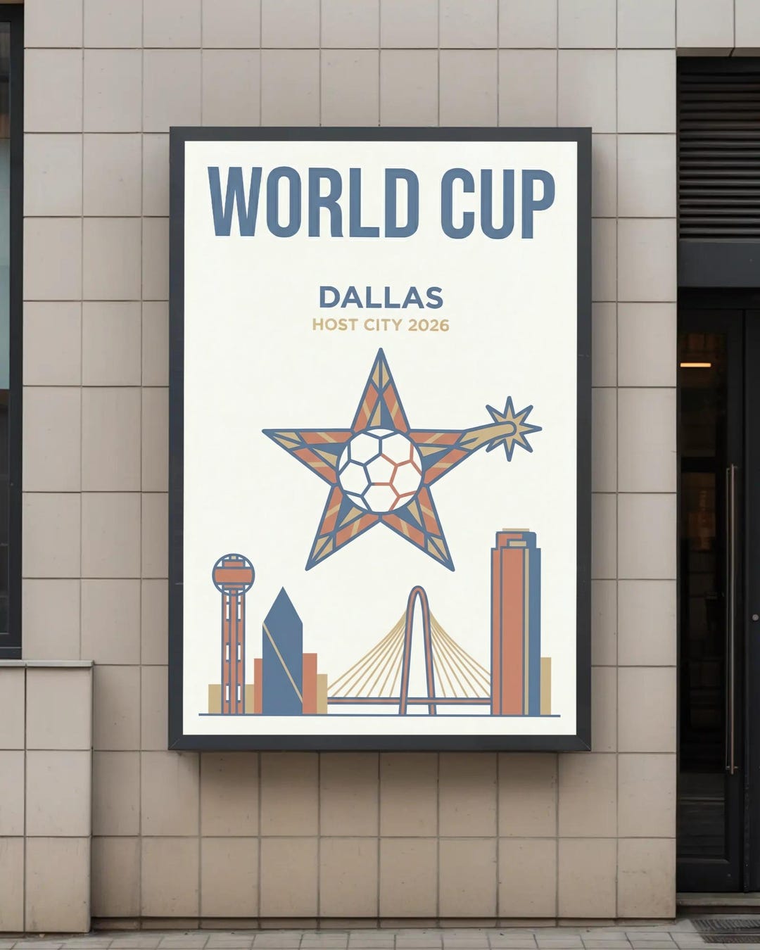 World Cup 2026 Dallas Host City Poster • AT&T Stadium • Printable DFW ...