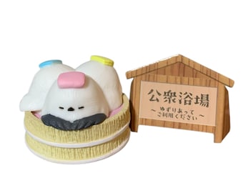 Figura de pájaro Shima Enaga / Miniatura de baño Kawaii, coleccionable