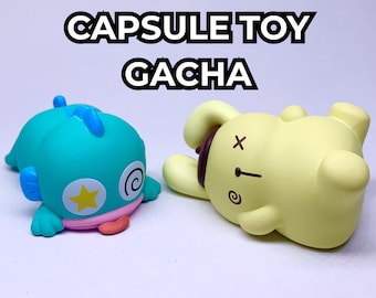 Monster Figure Set of 2 | Japanese Gacha Vinyl Toys | Pastel Colors