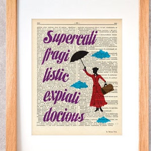Supercalifragilisticexpialidocious Mary Poppins Print,children Wall Art