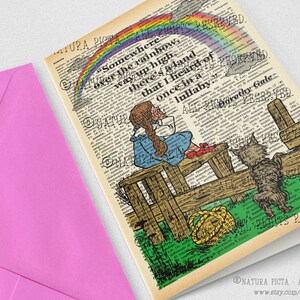 Biglietto d'auguri Mago di Oz-inviti personalizzati-regalo per lei-biglietto anniversario-biglietti auguri-by NATURA PICTA-NPGC043