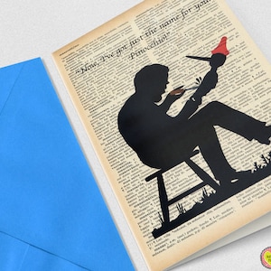 Biglietto d'auguri Pinocchio-biglietto compleanno-biglietto anniversario-biglietti personalizzati-biglietti fiabe-by NATURA PICTA