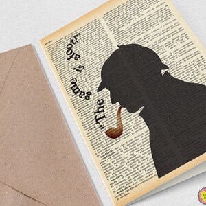 Biglietto d'auguri Sherlock Holmes, biglietti personalizzabili, biglietti made in Italy, biglietti fatti a mano, biglietti NATURA PICTA