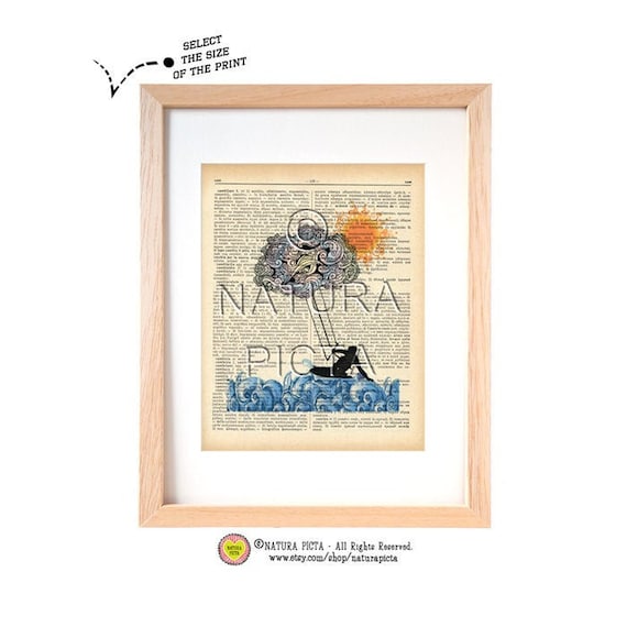 Kitesurfing beachy print Kitesurf book art Kitesurfing Etsy