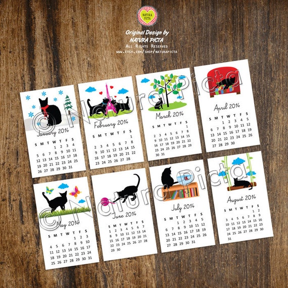 Funny Cats Mini Desk Calendar 2020 Desk Calendar 2020 Cats Etsy