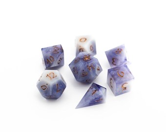 Amethyst Aura – 7 Dice Set