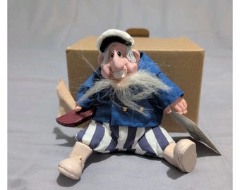 Vintage Russ Country Folks Captain Salty Plush Doll Kathleen Kelly Nautical 1990