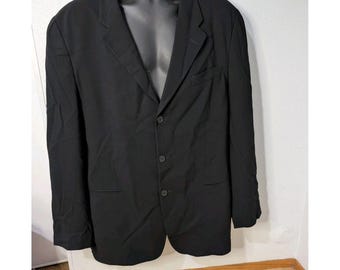 Vintage Emporio Armani Black Blazer Made in Italy Men's IT 58 US 38–40 Wool