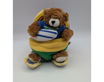 Plushland Beach Ball Plush Bear March Of Dimes Bean Bag 2006