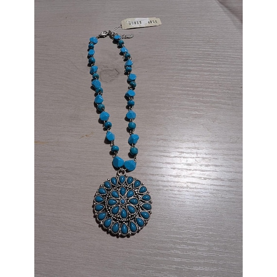 Robert Rose Turquoise Style Statement Necklace Bo… - image 1