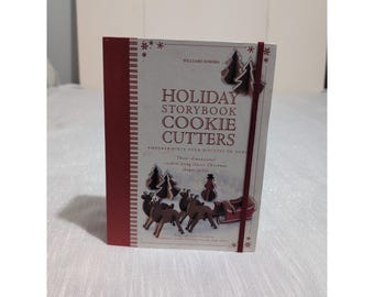 Vtg Williams Sonoma Christmas Holiday Storybook 3 Dimensional 8 Cookie Cutters