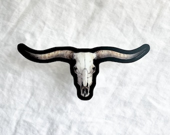 Texas Longhorn Skull Sticker