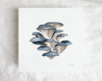 Blue Oyster Mushrooms Mini Print 5x5